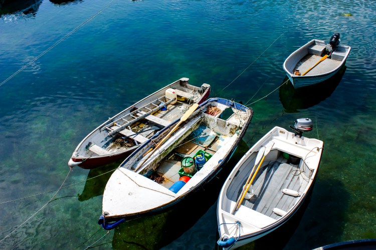 Mevagissey Village Boats